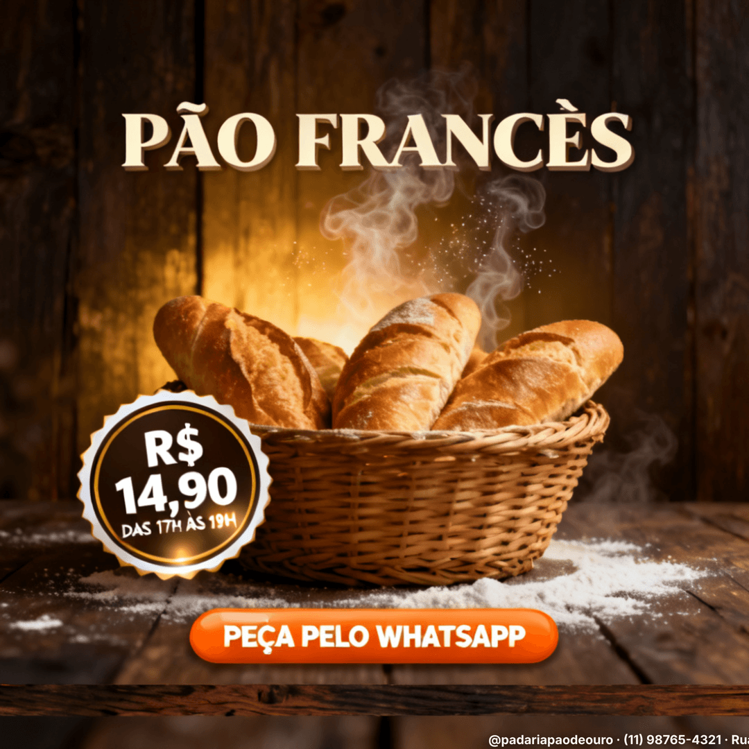 Padaria · promoção de fim de tarde